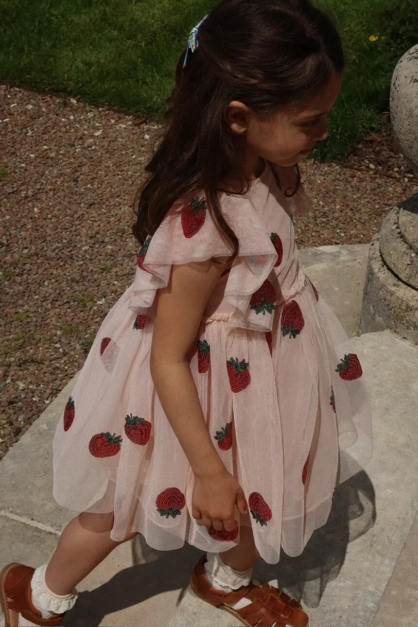 

Детское платье YVONNE FRILL DRESS Konges Sløjd, розовый