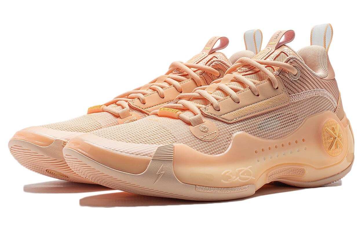 Li Ning ПОДКЛАДКА Мужские баскетбольные кроссовки Wade's Way, Кремовый апельсин — фото 3