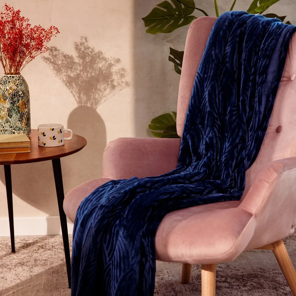 

Плед Homla, темно-синий