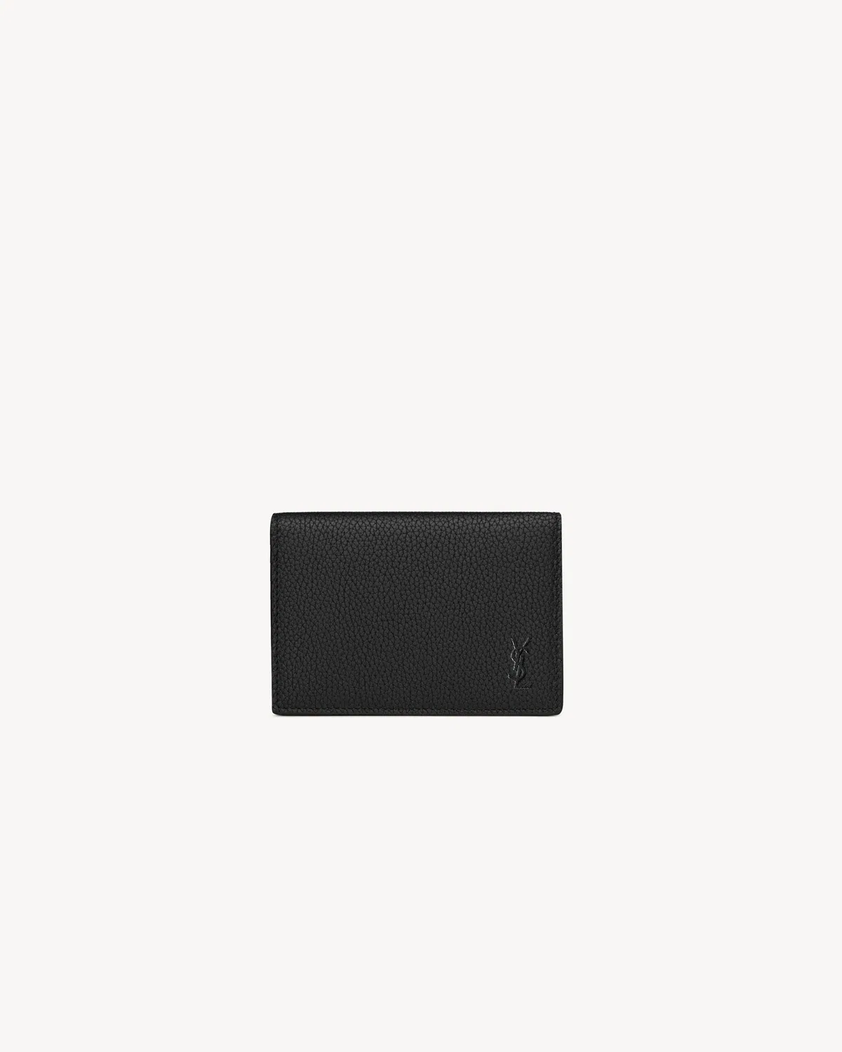 Визитница Cassandre Shadow SAINT LAURENT из зернистой кожи, черный