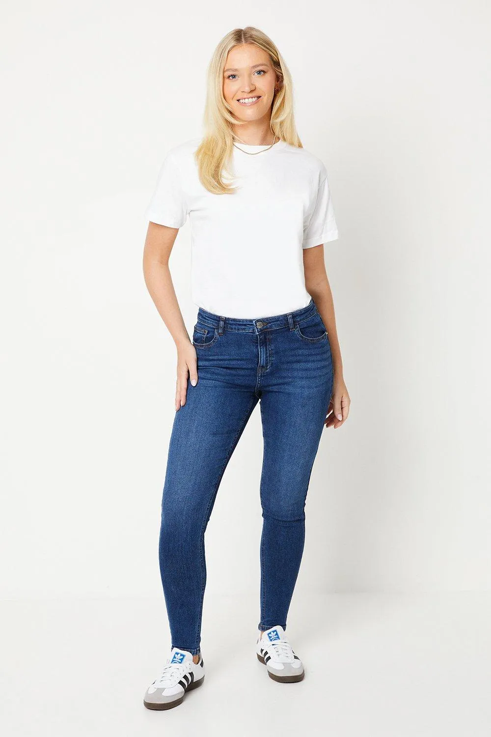 

Комфортные эластичные джинсы скинни Dorothy Perkins, синий