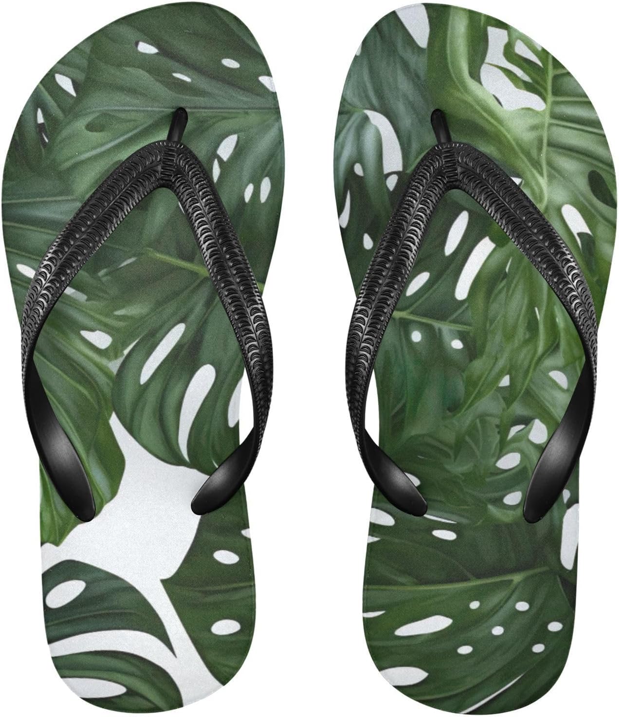 

Шлепанцы с рисунком пальм, пляжные летние повседневные сандалии для женщин и мужчин, тапочки для душа, размер XS Kfbe, Leaves