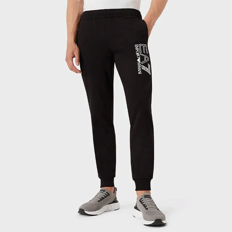 EA7 SS22 Вязаные спортивные брюки мужские черные EMPORIO ARMANI — фото 4
