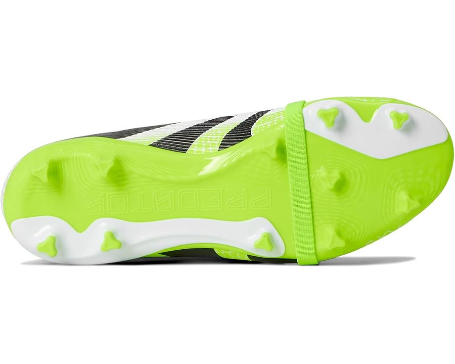 Кроссовки adidas Kids League Predator Fold-Over Tongue Firm Ground/Multi Ground Cleats, цвет White/Black/Lucid Lemon — фото 3