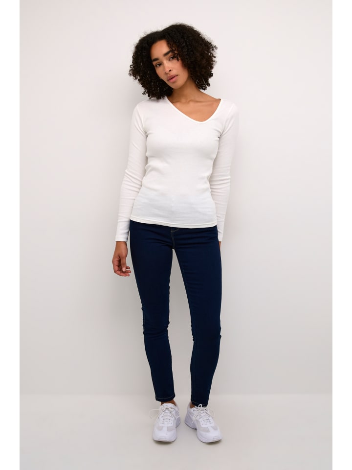 

Рубашка KAcarna с длинными рукавами, облегающая, мелового цвета Kaffe