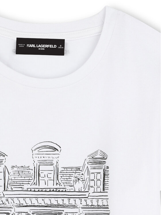 Футболка обычного кроя Z30494 D Karl Lagerfeld Kids, белый — фото 3