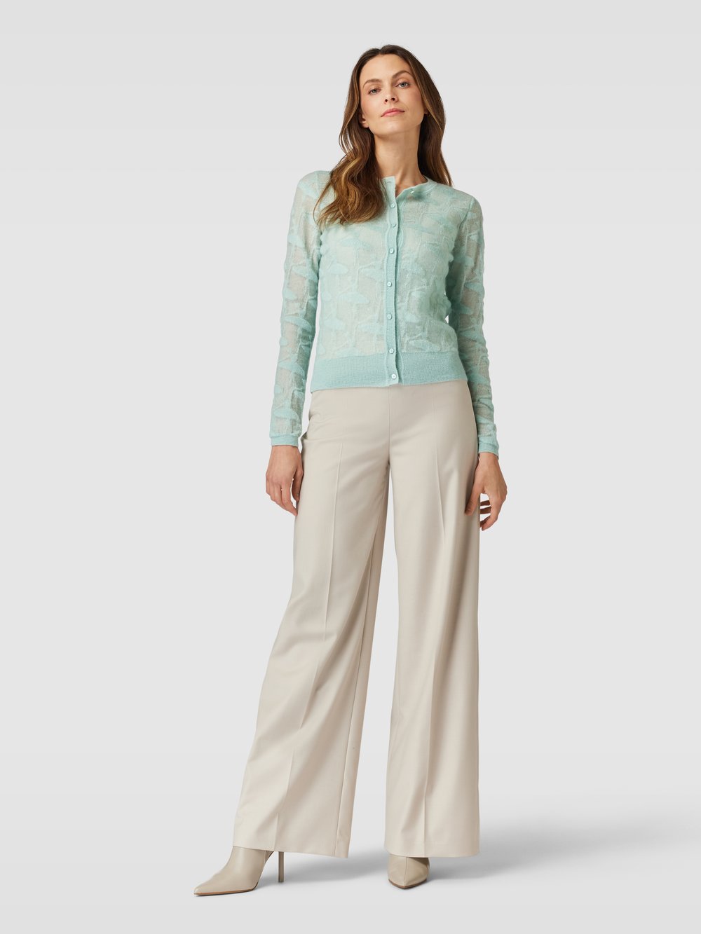 

Кардиган с застежкой на пуговицы, модель «QUIETE» Max Mara Studio, мятный