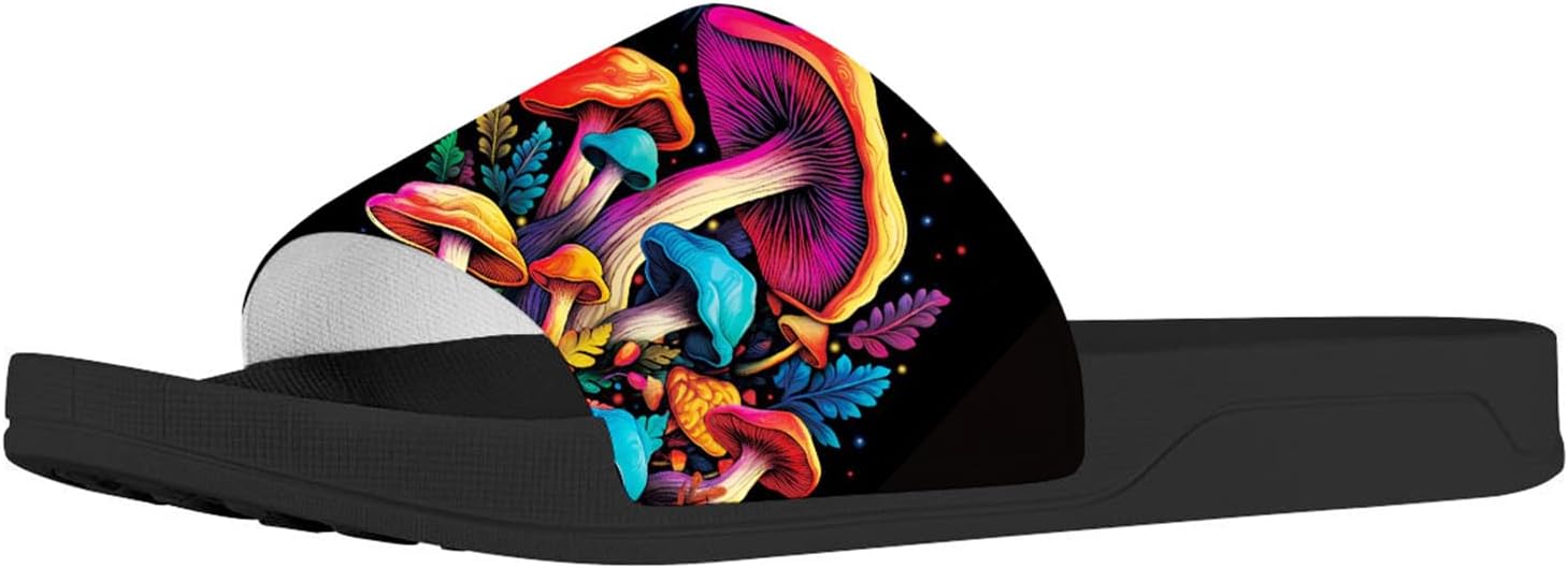 

Сланцы с принтом американского флага и лапы собаки Forchrinse для женщин и мужчин, легкие летние пляжные спортивные шлепки, Colorful Mushroom