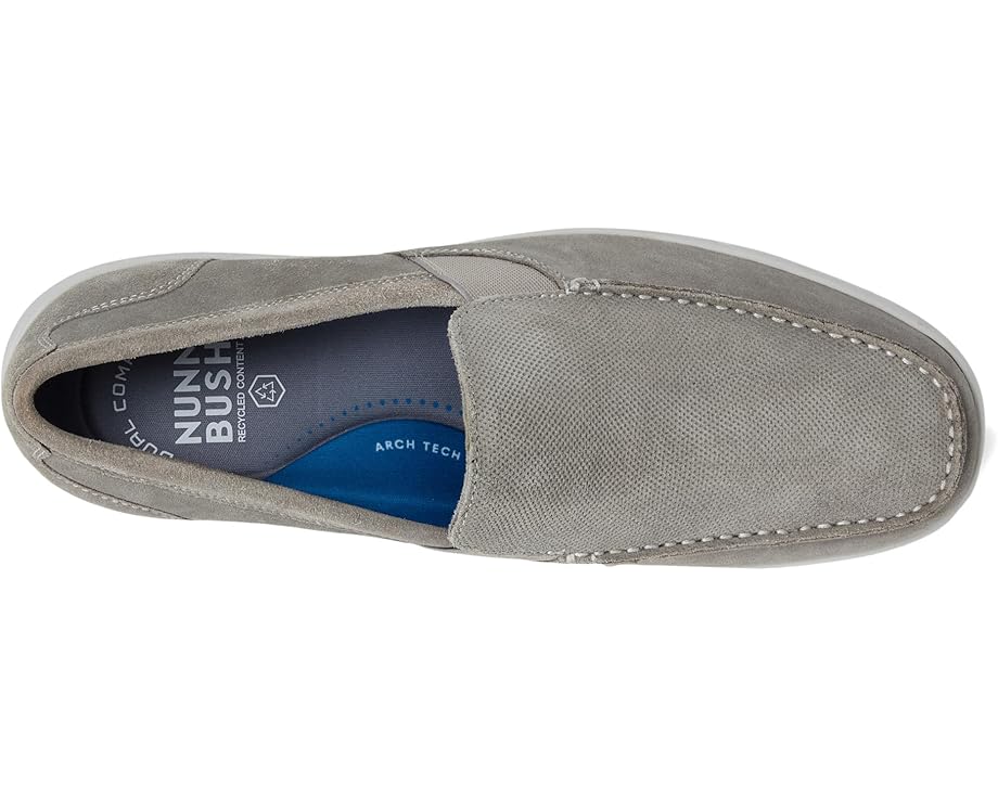 Кроссовки Nunn Bush Luca Moccasin Toe Venetian Suede Slip-On Lightweight Comfortable Loafers, цвет Gray — фото 2