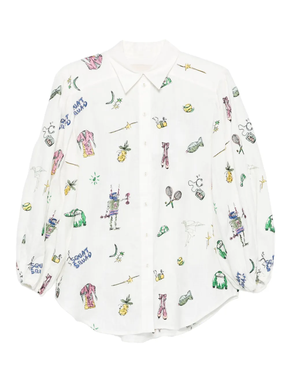 

Рубашка Play с вышивкой ALEMAIS, нейтральный