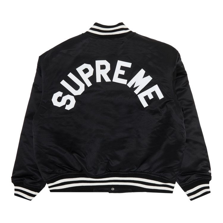 

Куртка Supreme x Mitchell & Ness Satin Varsity Jacket, Black