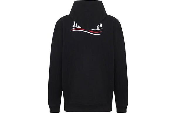 Толстовка political campaign hoodie medium fit 'black' Balenciaga, черный — фото 2