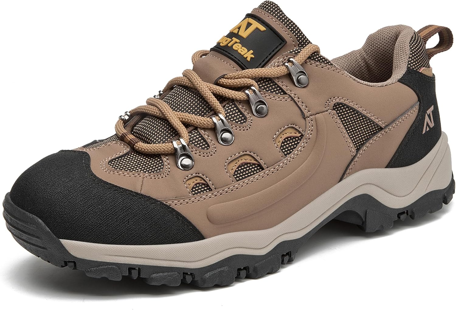 

Мужские повседневные походные кроссовки водонепроницаемые легкие для треккинга, удобные, противоскользящие, низкие, для прогулок на открытом воздухе и работы Augteak, коричневый