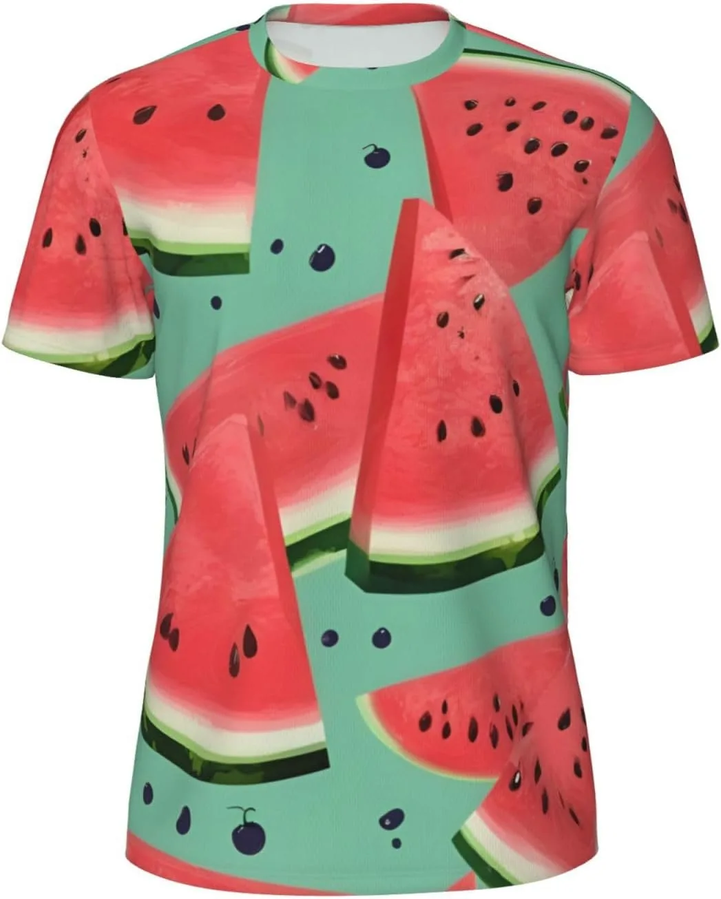 

Футболка мужская летняя с принтом арбуза, легкая и дышащая SDFHU
