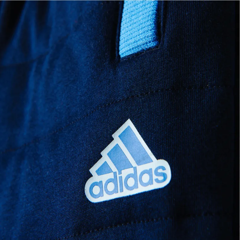 Adidas Детские вязаные спортивные штаны navy — фото 4