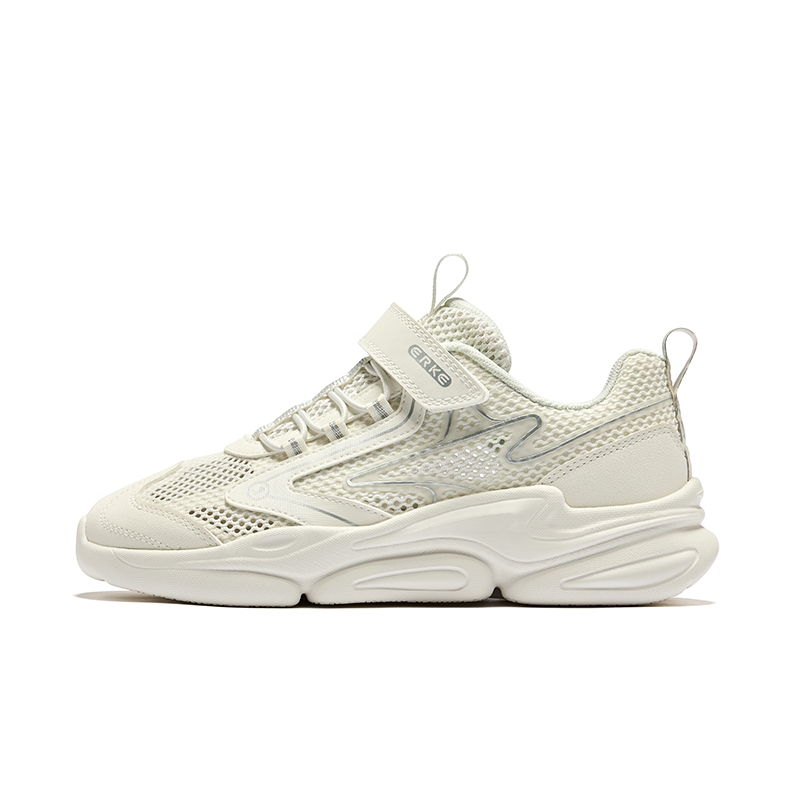 

Низкие детские повседневные кроссовки бело-серебристые ERKE KIDS, цвет Microcrystal White/Bright Silver