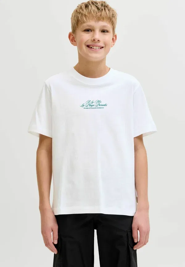 Футболка с принтом Jack & Jones Junior, ярко-белый — фото 3