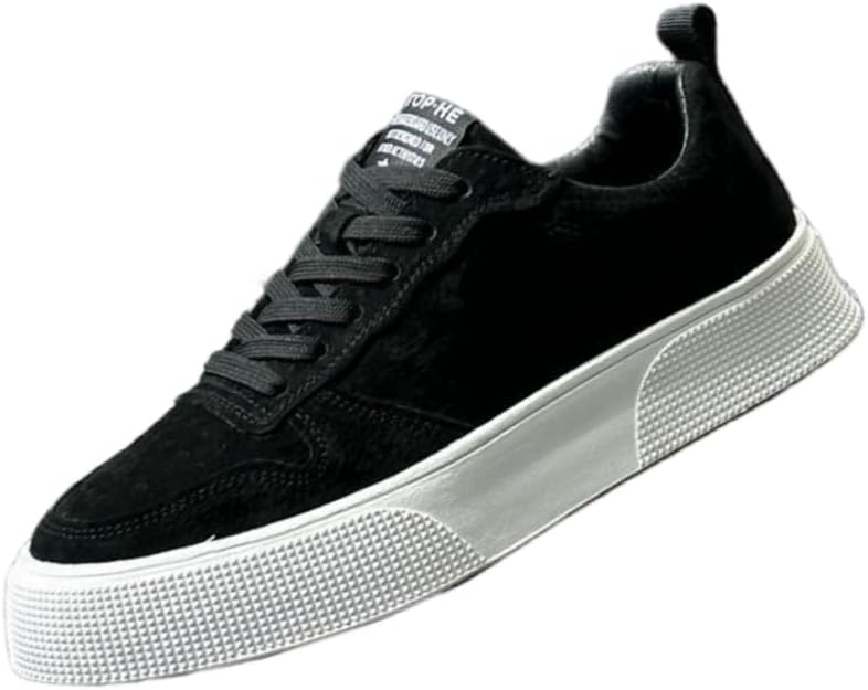 

Мужские большие повседневные спортивные кеды из холста с противоскользящей резиновой подошвой, дышащие и удобные, подходят для активного отдыха, катания на скейтборде и повседневного использования Clolinde, черный