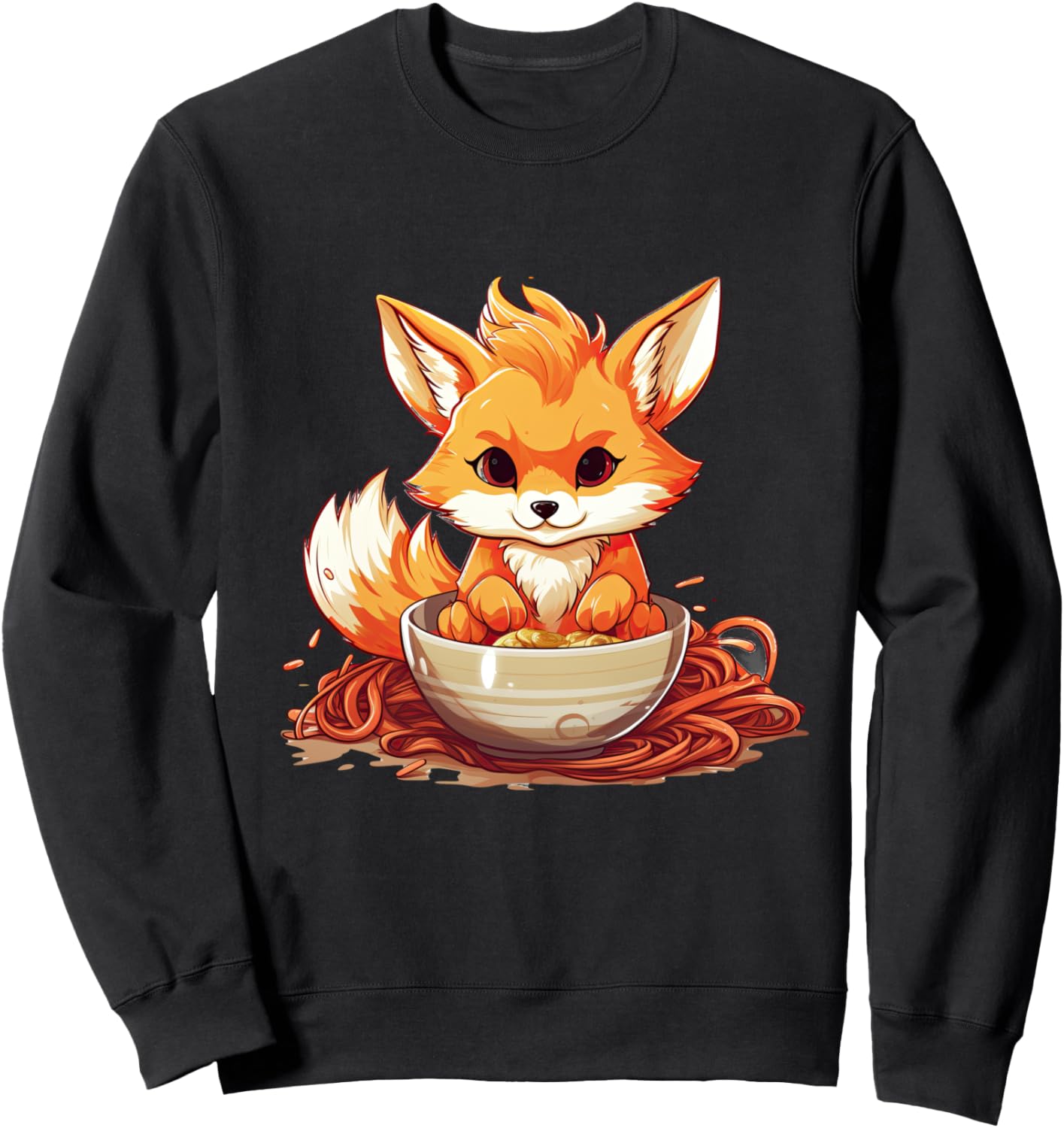 

Толстовка Japanese Ramen Eating Animal Design, черный
