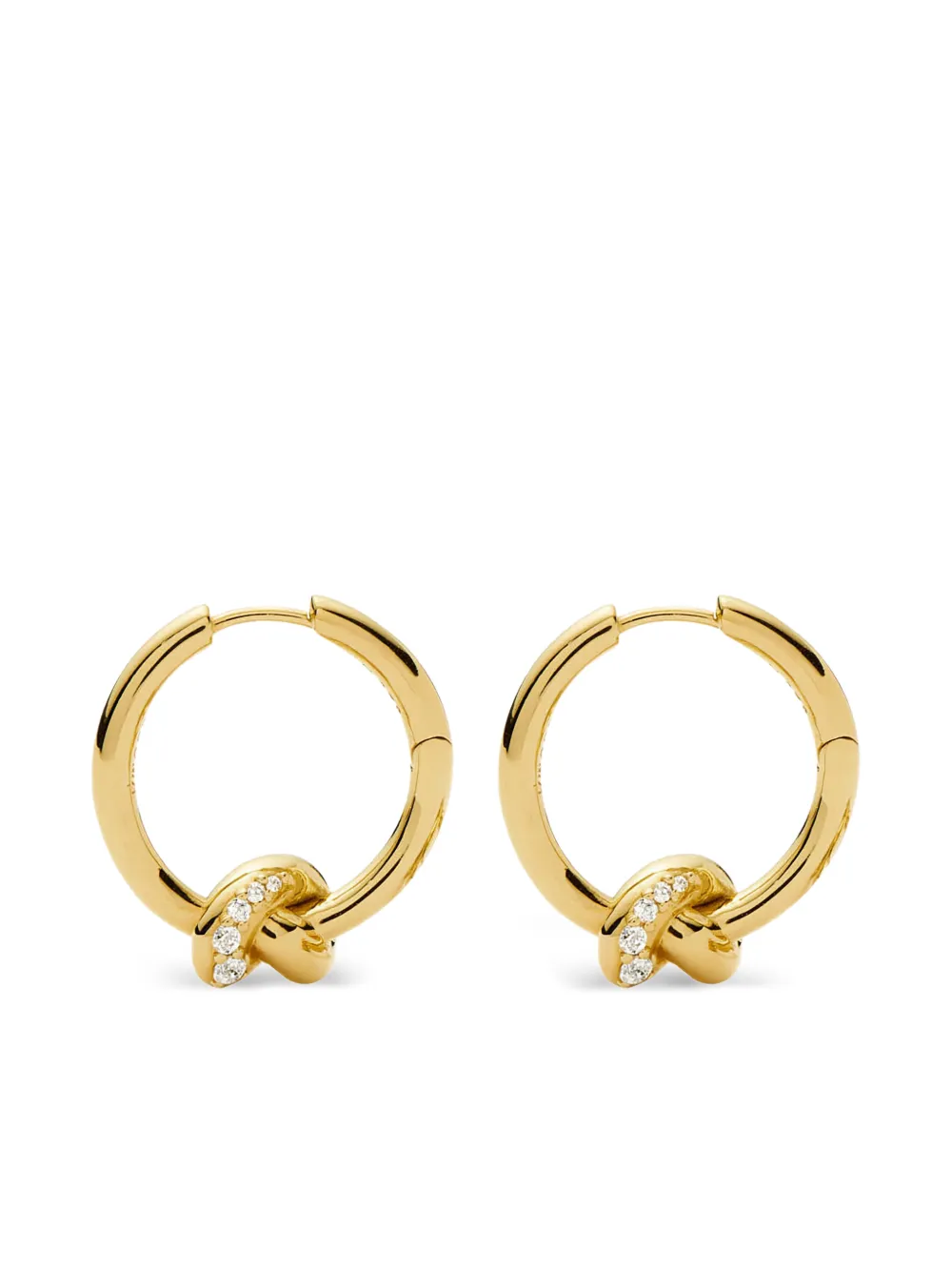 

Серьги-кольца с узлом и фианитами Lucy Williams Missoma, золотистый