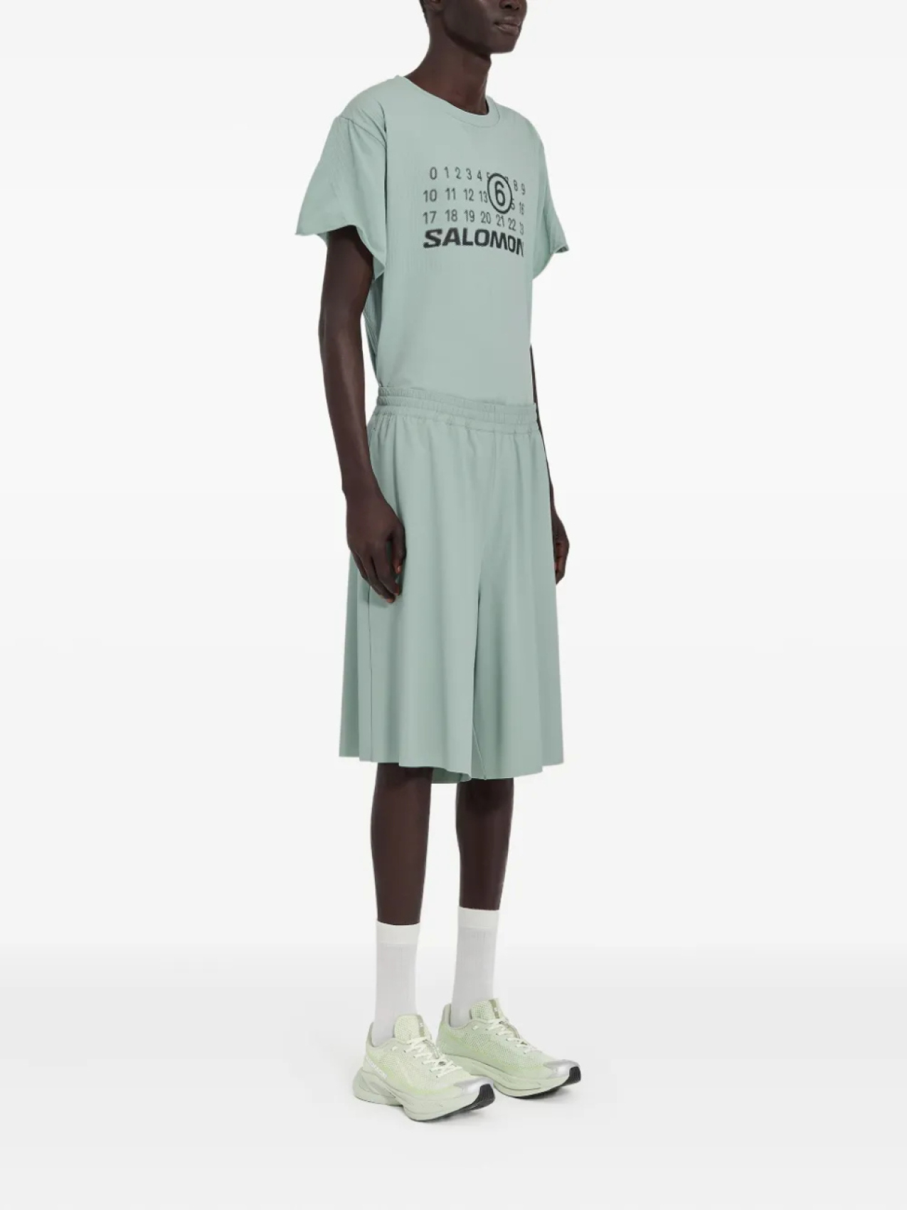 Шорты с принтом из коллаборации с Salomon MM6 Maison Margiela X Salomon, синий — фото 3