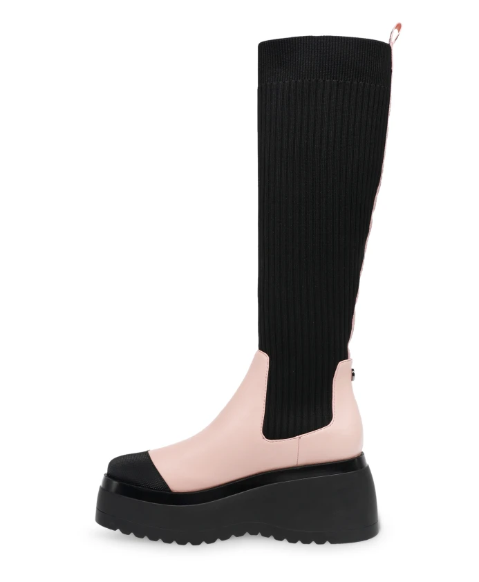 Сапоги женские Steve Madden из искусственной кожи и ткани, розовый — фото 4