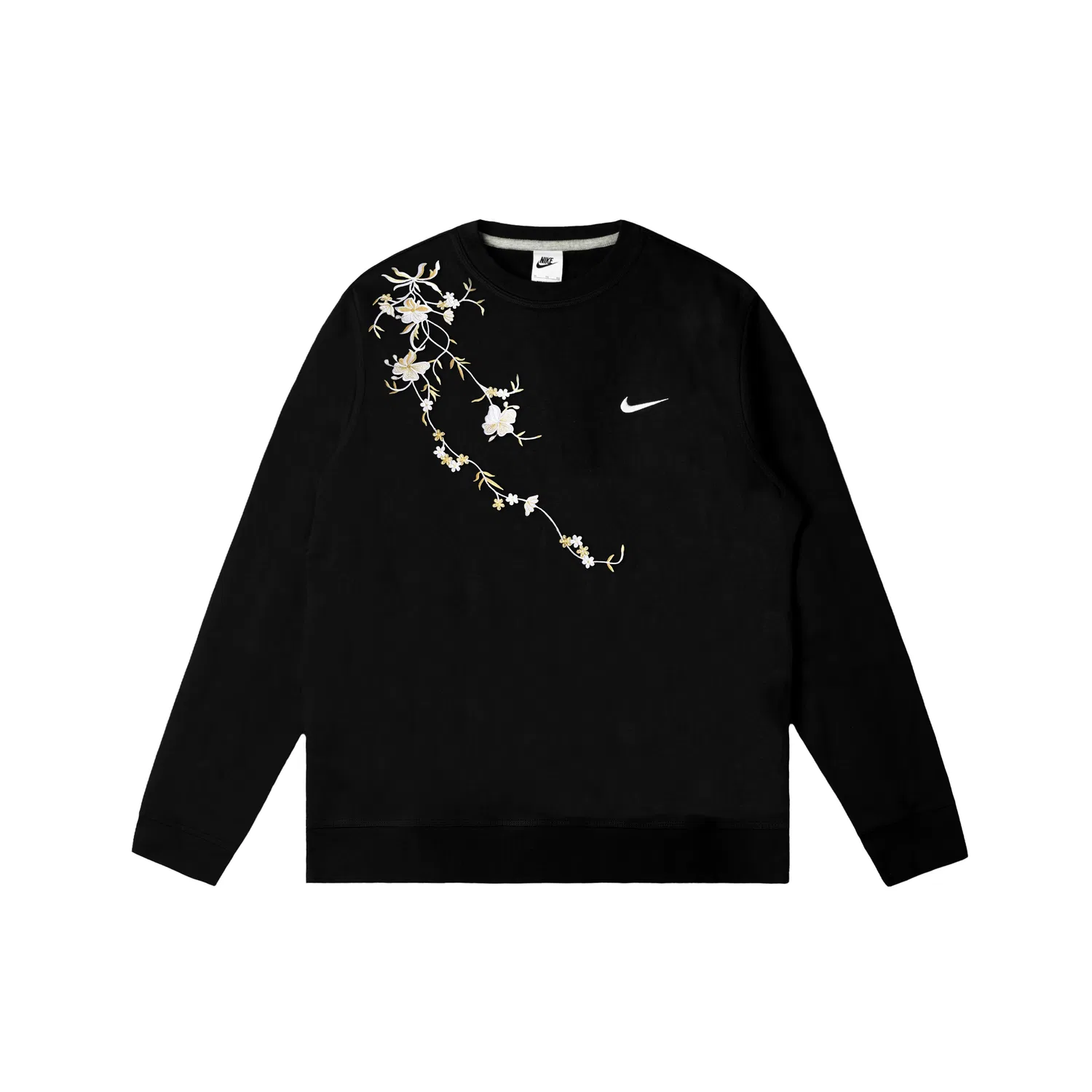 Толстовка мужская Club, черная, круглый вырез, обычная посадка Nike, Black