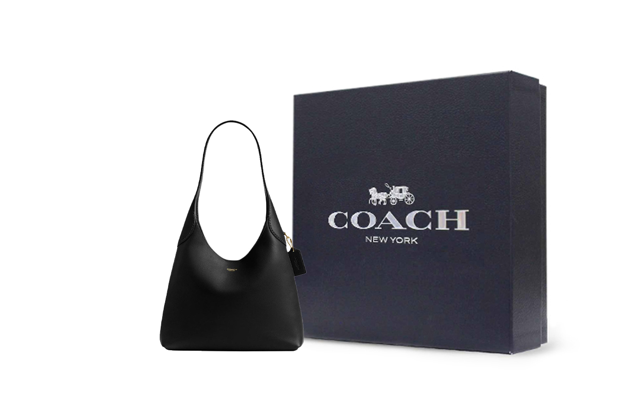 

COACH Кожаная сумка-хобо среднего размера для женщин