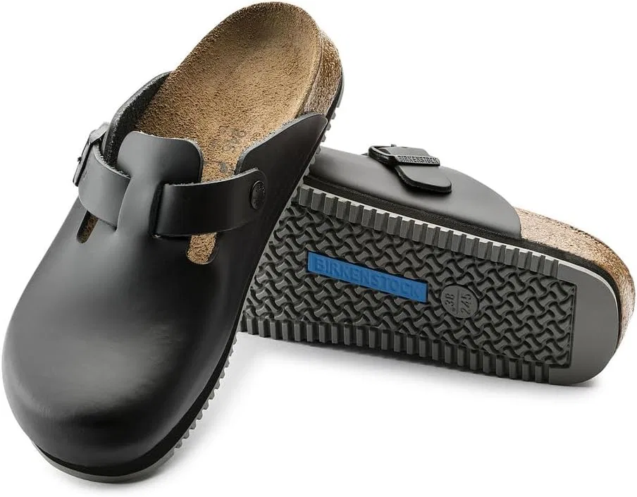 Классические кожаные сабо Birkenstock Boston, унисекс, для взрослых, Black — фото 4