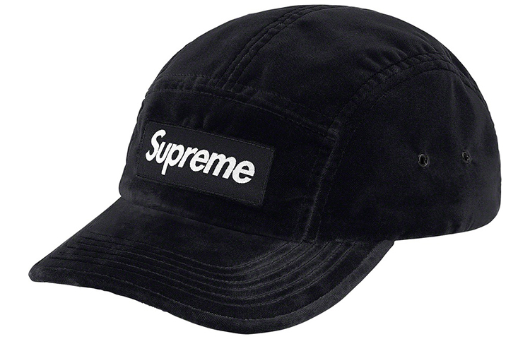 

Вельветовая кепка с узором Supreme, карамельная