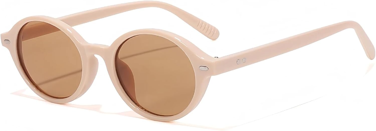 

Солнцезащитные очки с защитой от УФ-излучения UV400 | Овальные очки Rivets в стиле панк с леопардовым принтом | Линзы конфетных цветов для занятий спортом на открытом воздухе и вождения DSVIGF, Beige Tea