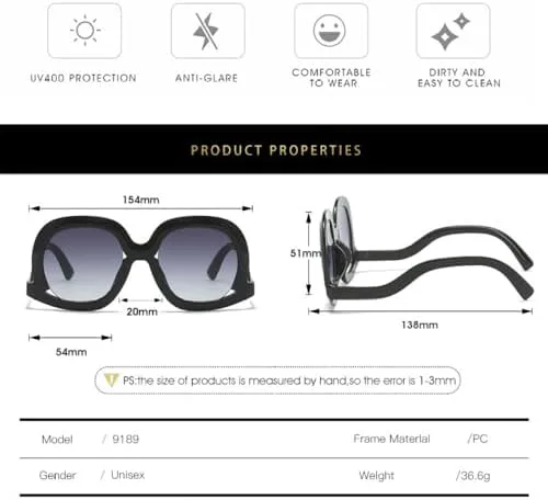 

Винтажные солнцезащитные очки 2026 года с градиентным переходом цвета, модные, большие, квадратные, конфетных оттенков, стильные для женщин MTZJH, Red-gradient Grey