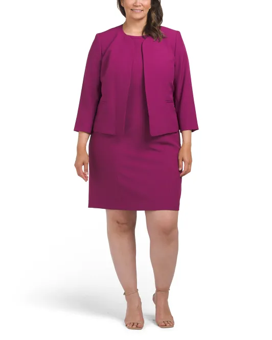 

Эластичное платье из 2 предметов с курткой Le Suit, цвет Wild Rose