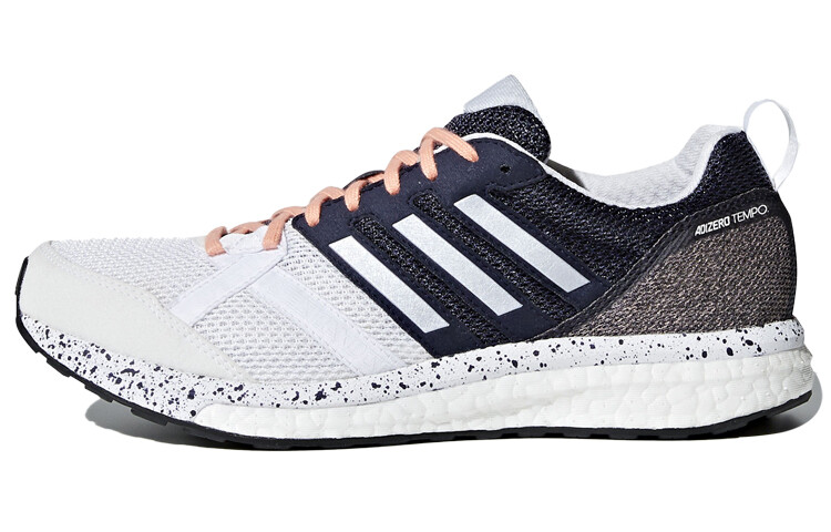 

Кроссовки Adizero Tempo 9 женские с низким верхом, белые/королевские синие Adidas