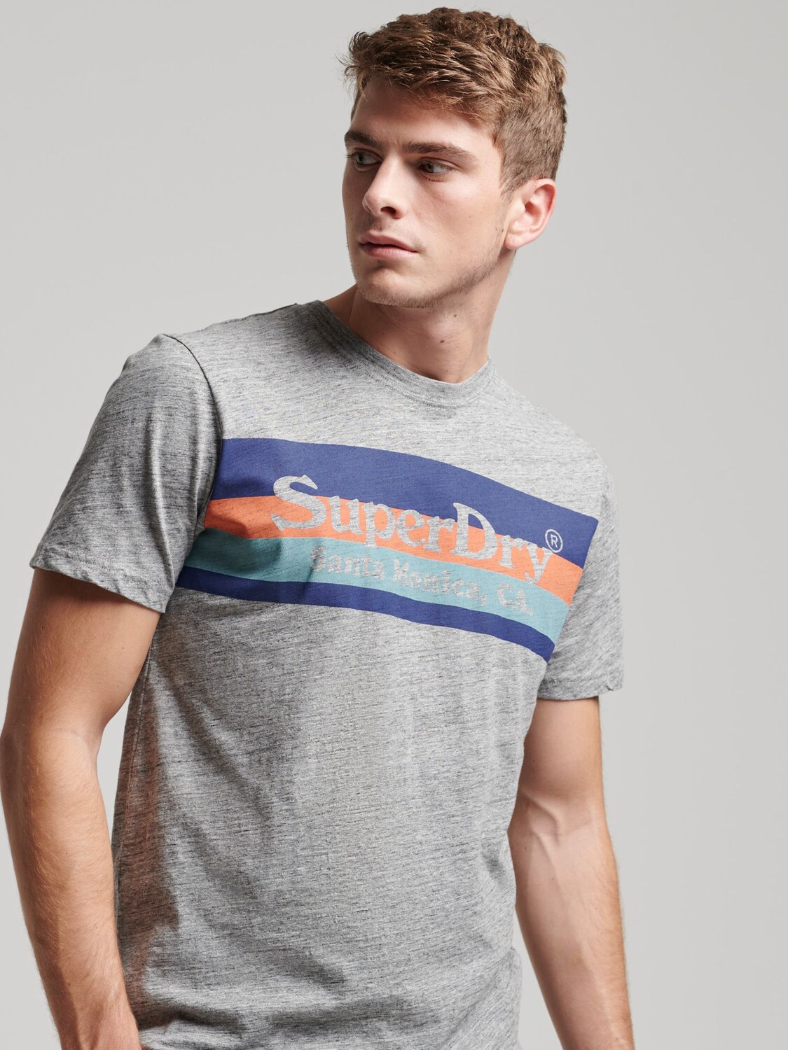

Футболка Superdry Vintage Venue, спортивный серый меланж
