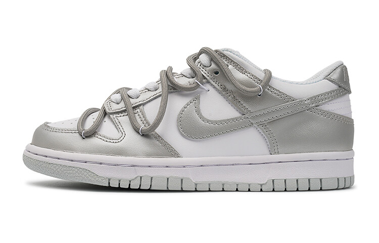 

Кроссовки Nike Dunk Skateboard Shoes Women's Low-Top Silver White