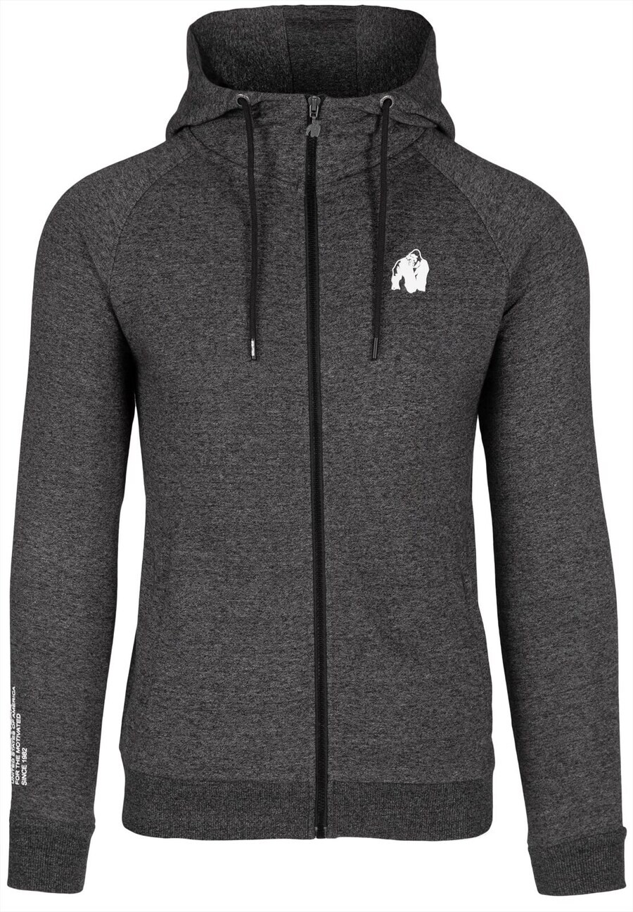 

Свитер с капюшоном на молнии Gorilla Wear Athletic Zip-Up Hoodie Payette, графитовый