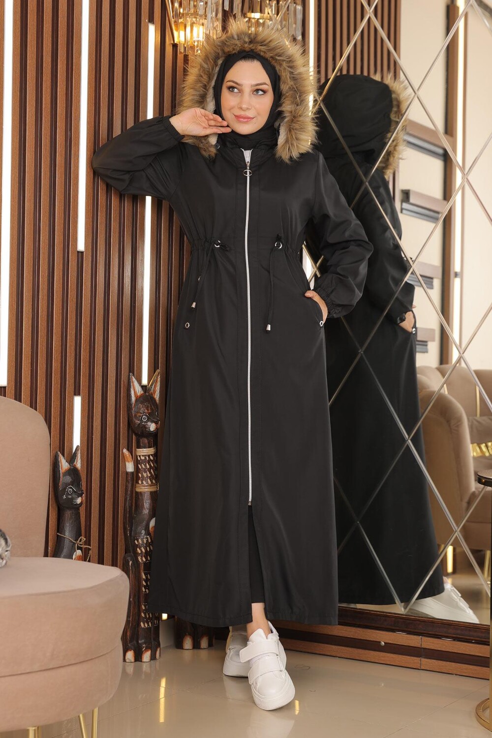 

Куртка на молнии и шнуровке Moda_Mihram, черный