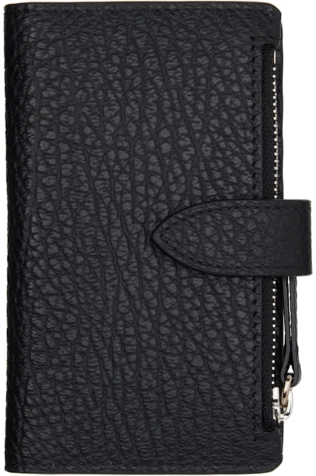 

Держатель для карт на молнии с четырьмя стежками Maison Margiela, черный