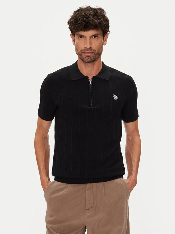 

Поло slim fit MUP3369 U.S. Polo Assn., чёрный