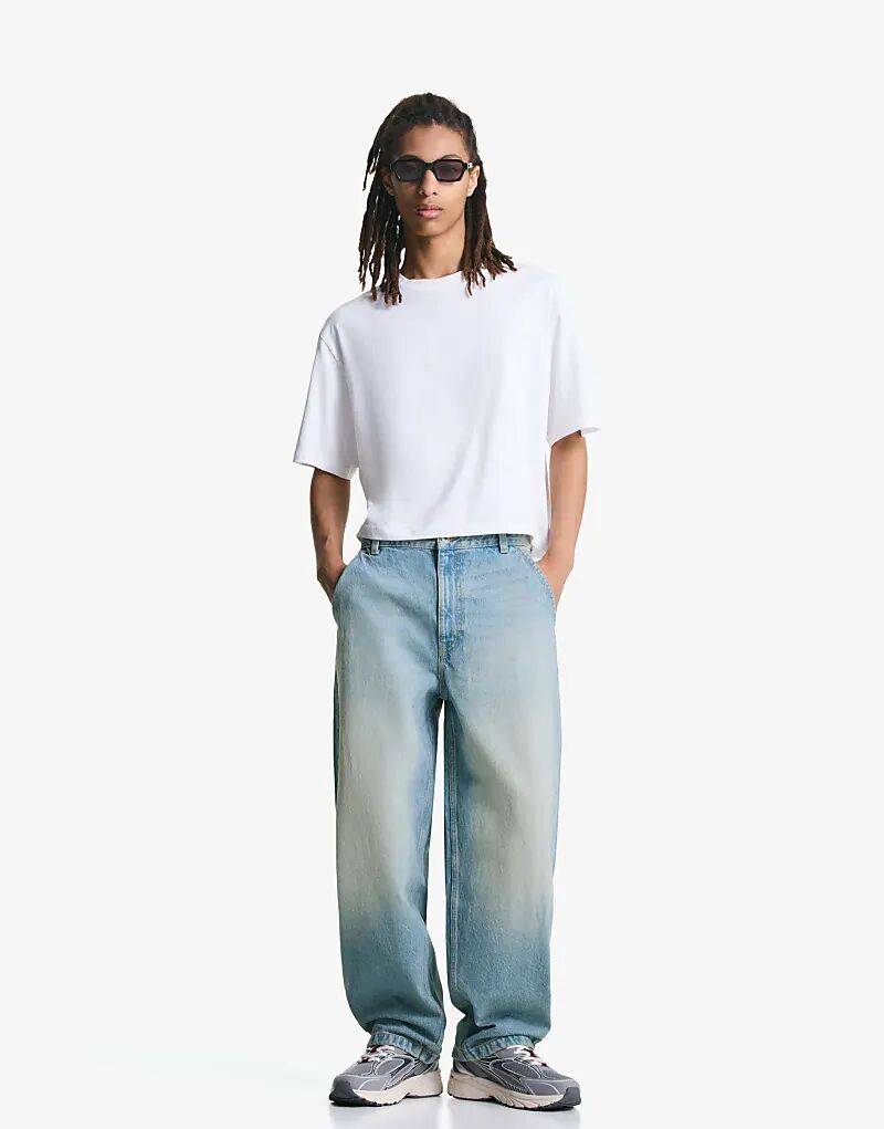 

Джинсы Bershka Skater средне-синего цвета