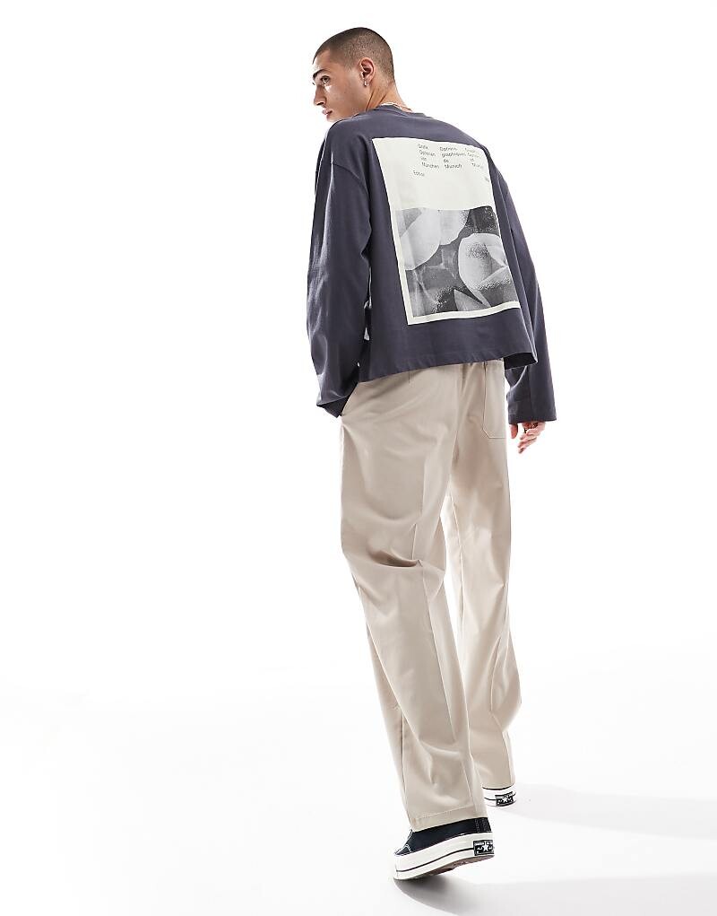 

Объемная футболка свободного кроя с длинными рукавами и фотопринтом ASOS DESIGN, плотность 220 г/м²