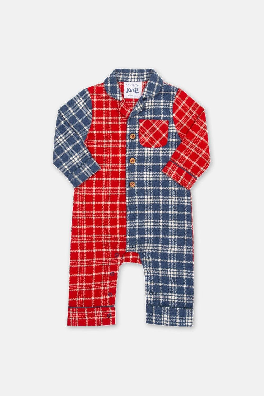 

Комбинезон в клетку Baby Hotchpotch Kite, красный