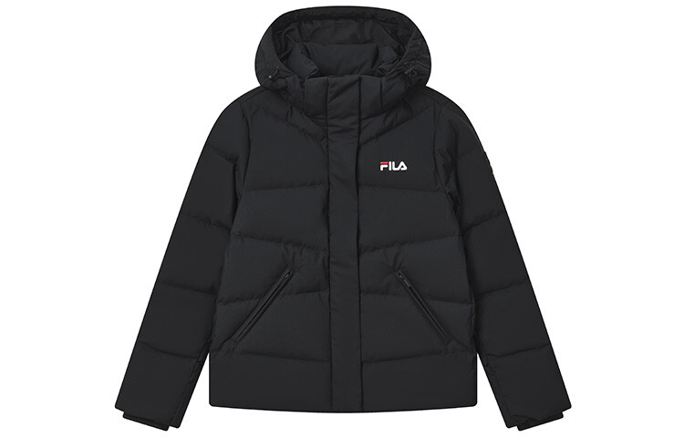 

Пуховик женский, цвет черный как смоль Fila