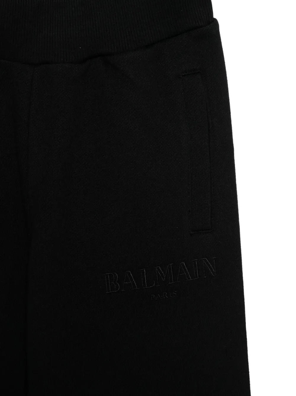 Спортивные брюки с вышитым логотипом Balmain Kids, черный — фото 3
