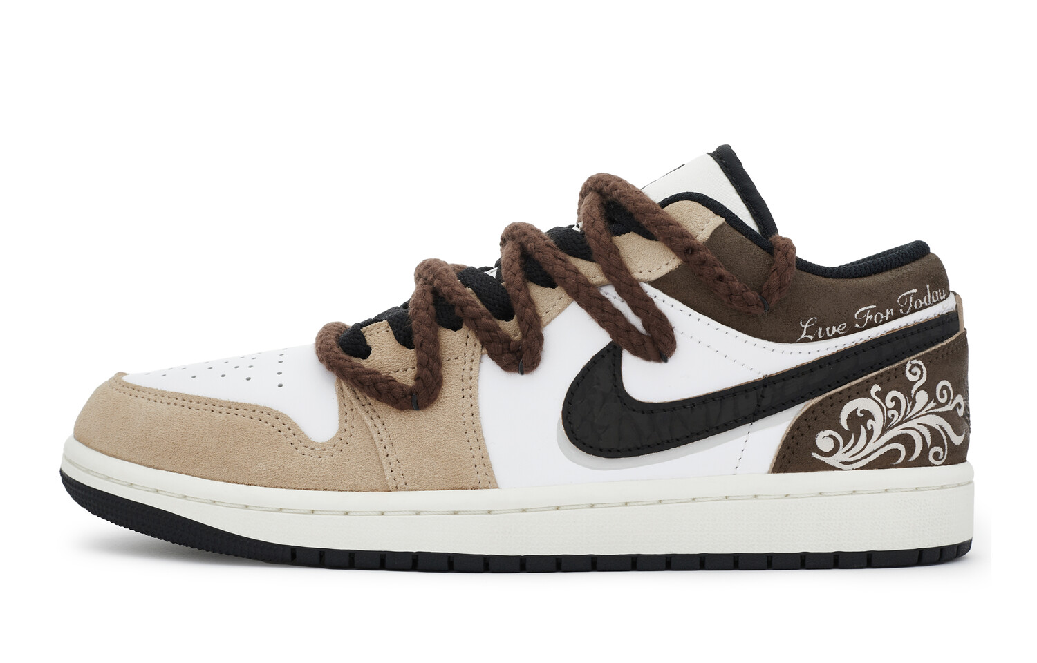 

Jordan Air Jordan 1 винтажные баскетбольные кроссовки женские, Brown/White