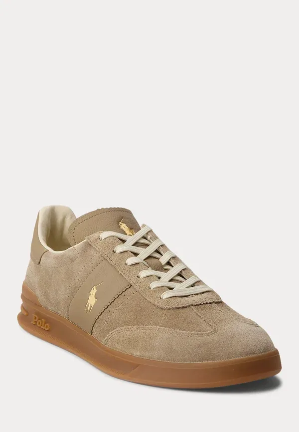 Кроссовки Heritage aera suede sneaker trainers Polo Ralph Lauren, грязно-бежевый — фото 2