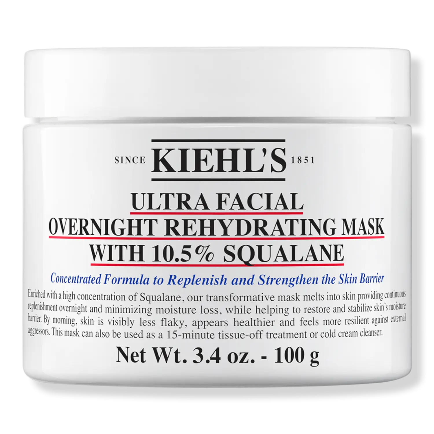 

Ультраувлажняющая ночная маска для лица с 10,5% скваланом Kiehl's Since 1851