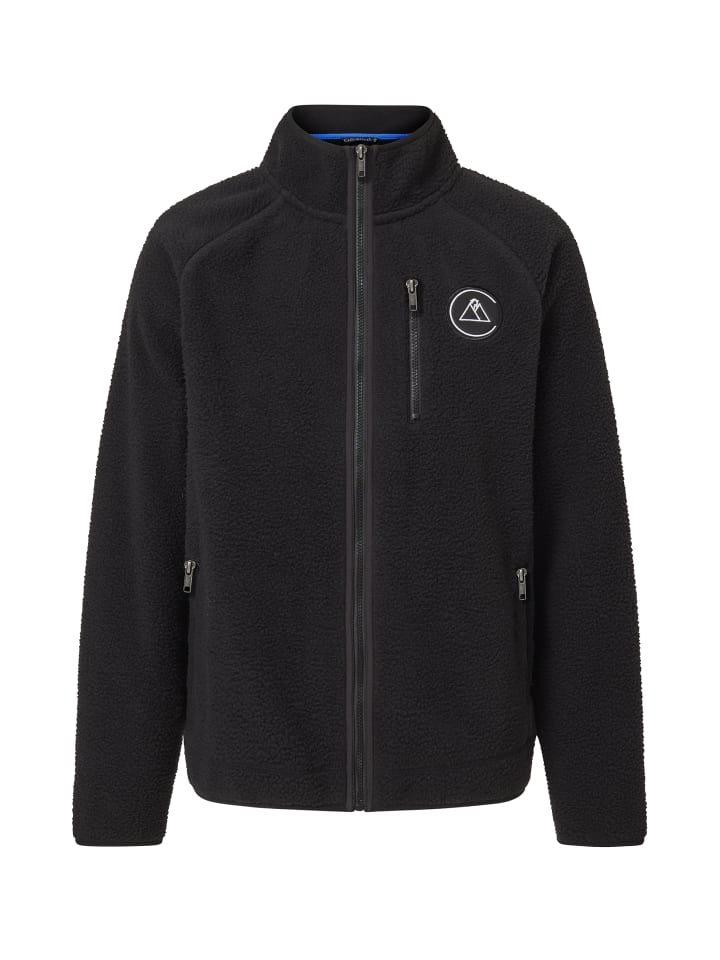 

Ретро-флисовая куртка из переработанного полиэстера черного цвета. CASH-MERE.CH