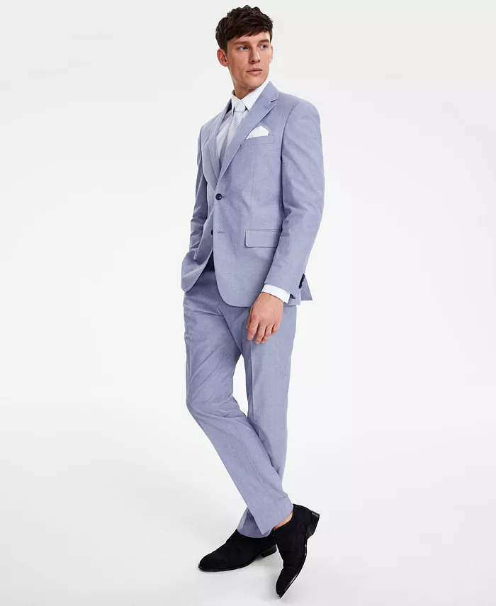 

Мужская куртка в современном крое TH Flex Stretch из смесовой ткани, часть костюма Separates Tommy Hilfiger, синий